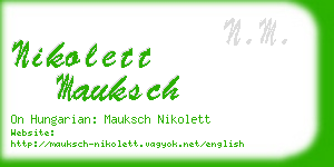 nikolett mauksch business card